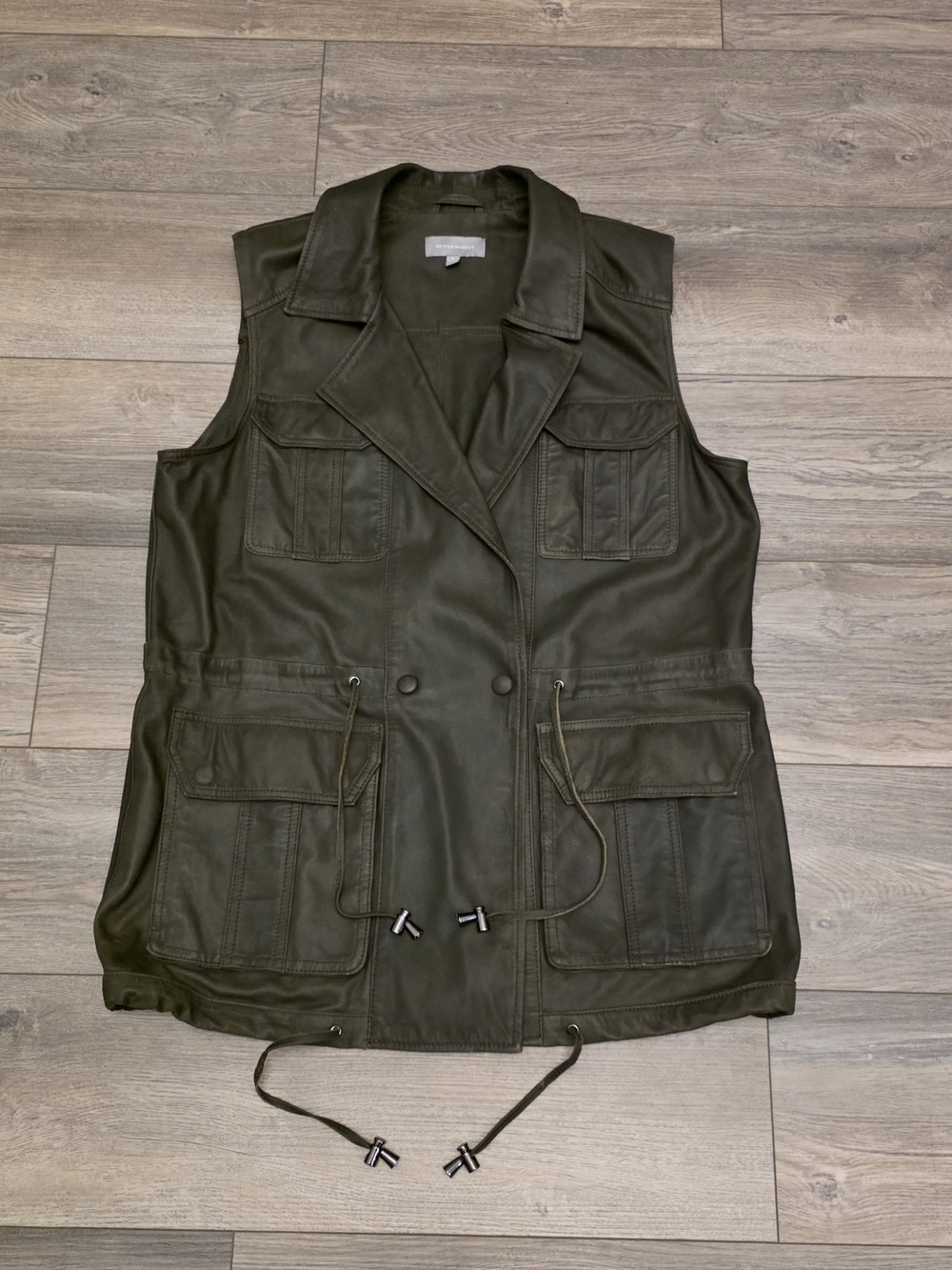 Neiman Marcus Olive Green Utility Vest